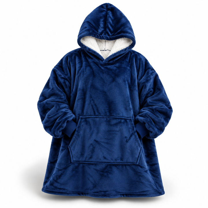 Ultrablødt oversize sherpa-hoodie-tæppe (med lomme)