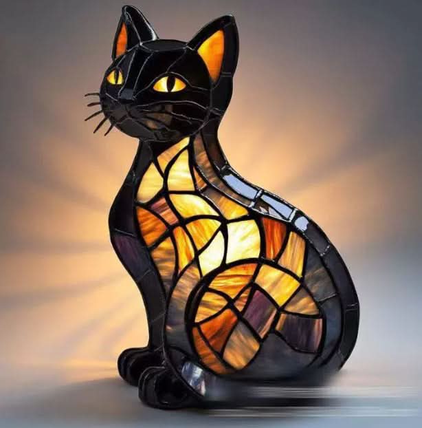 Natlys med varmt skær til hunderace, 6 tommer, USB-drevet lys med mellemkontakt