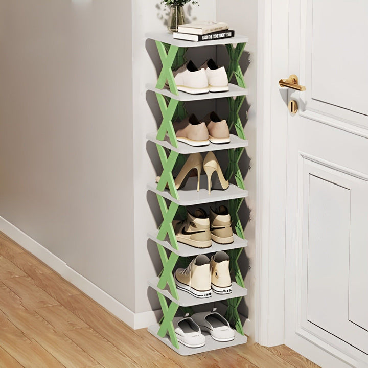 Multifunktionelt og sammenklappeligt skostativ - SpaceSaver
