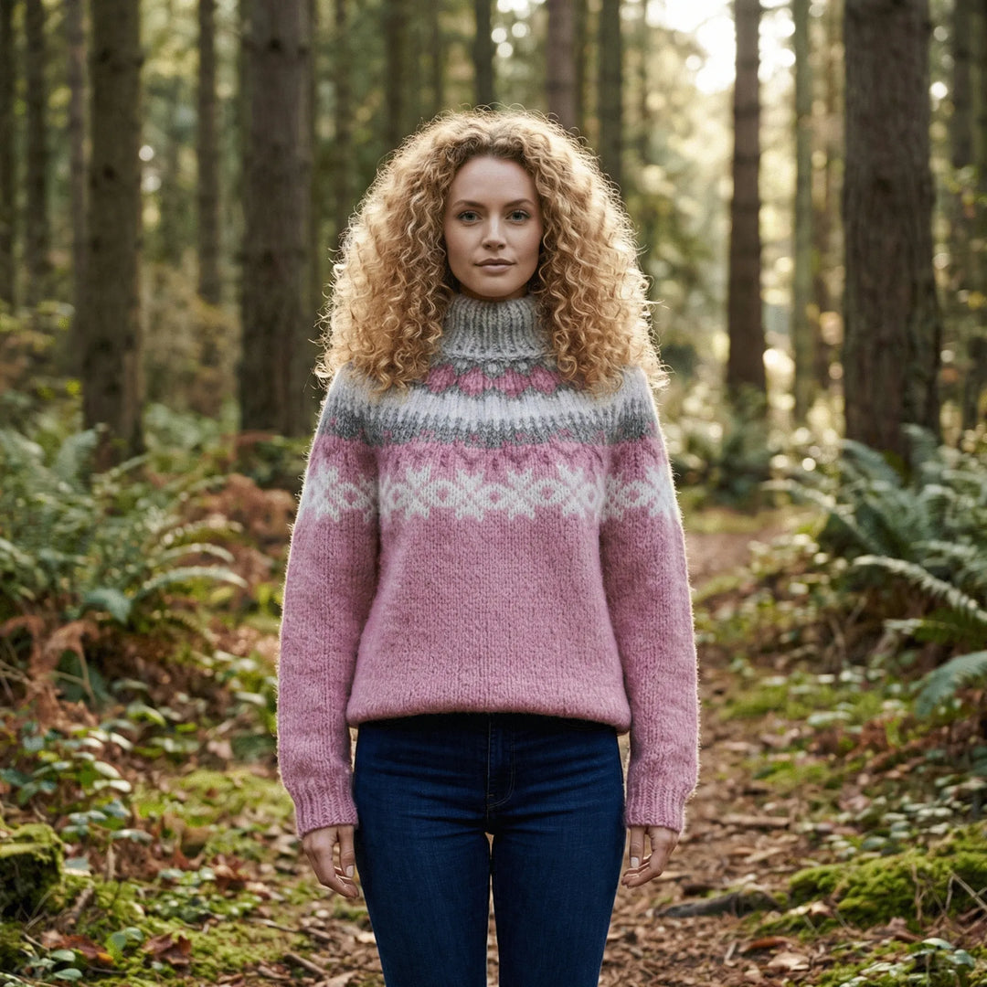 Nordisk inspireret vinterstrikketrøje - Paula