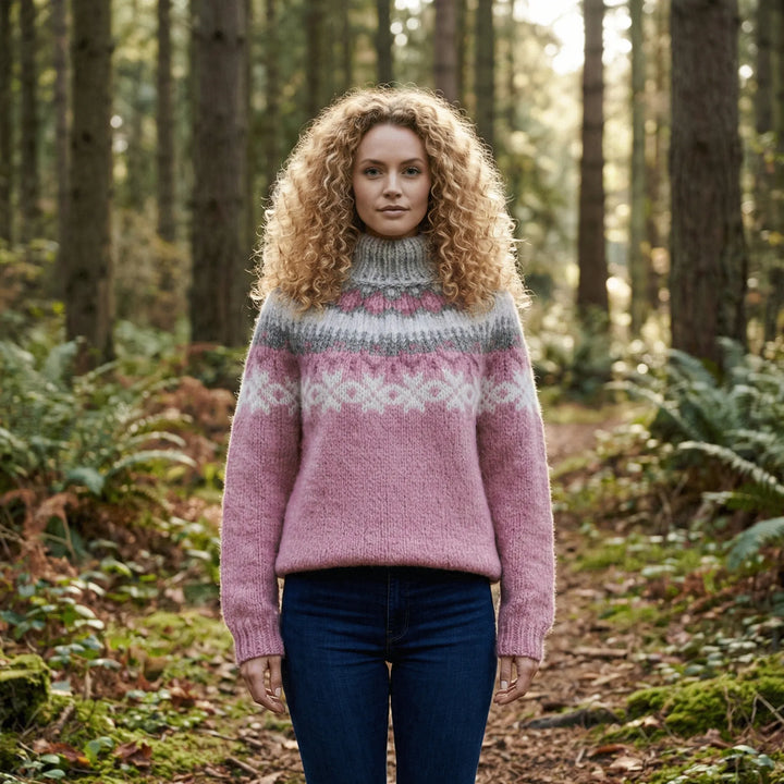 Nordisk inspireret vinterstrikketrøje - Paula