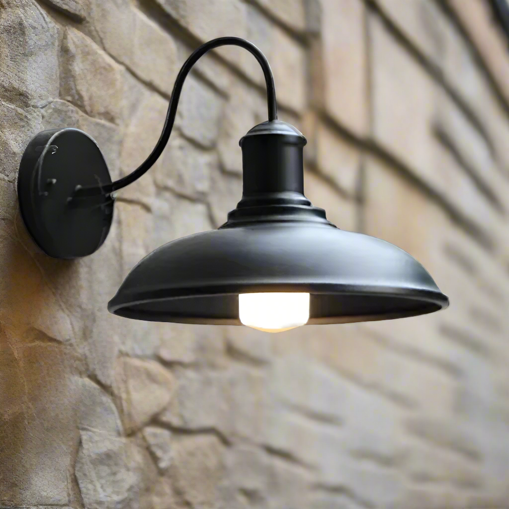 Udendørs væglampe i jern vintage industriel LED 1 lyskilde
