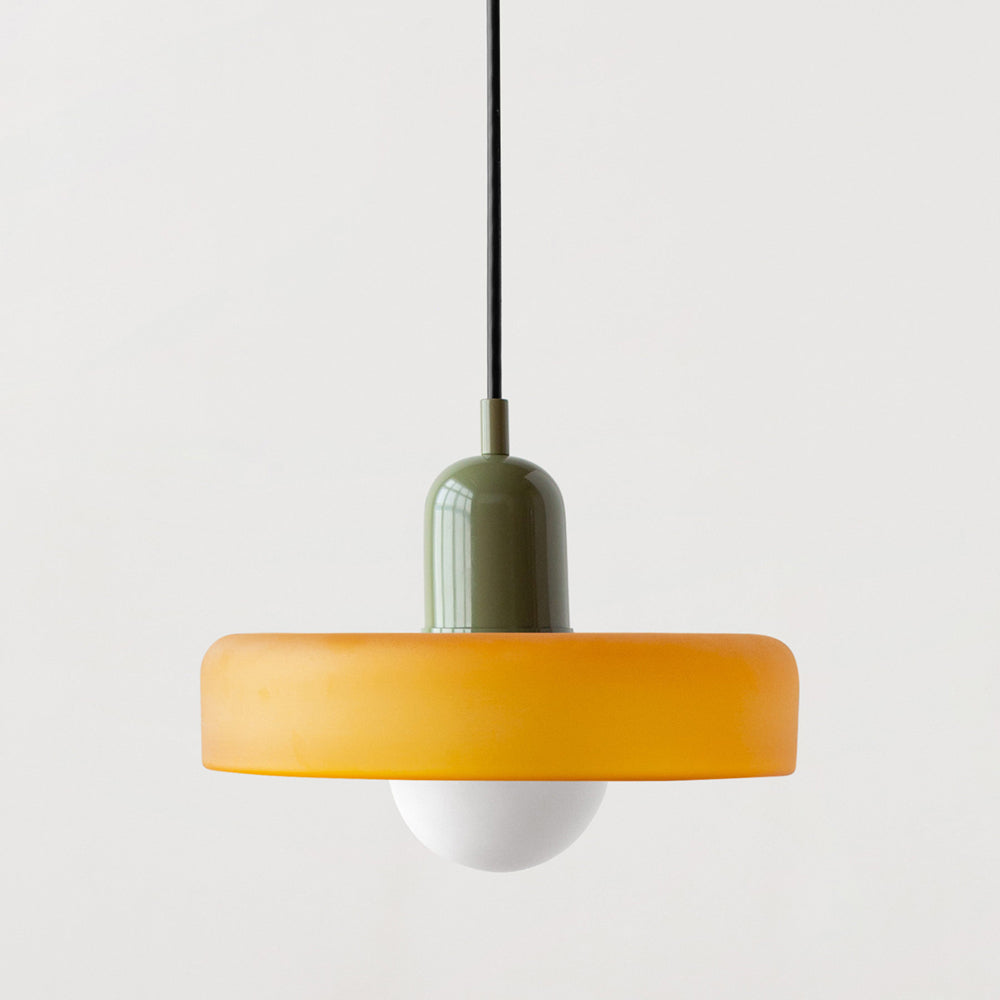 Farverig pendellampe i Bauhaus-stil - StiloGlas