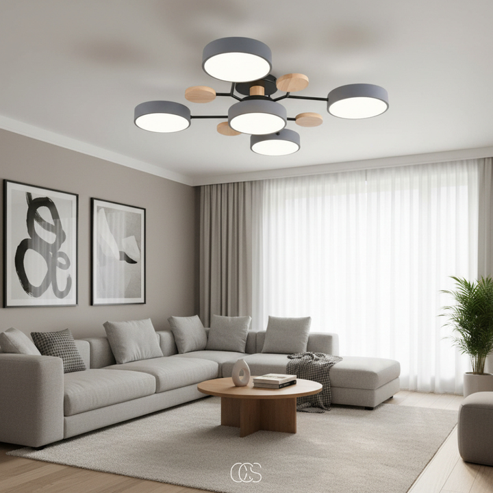 Macaron LED-loftslampe i metal