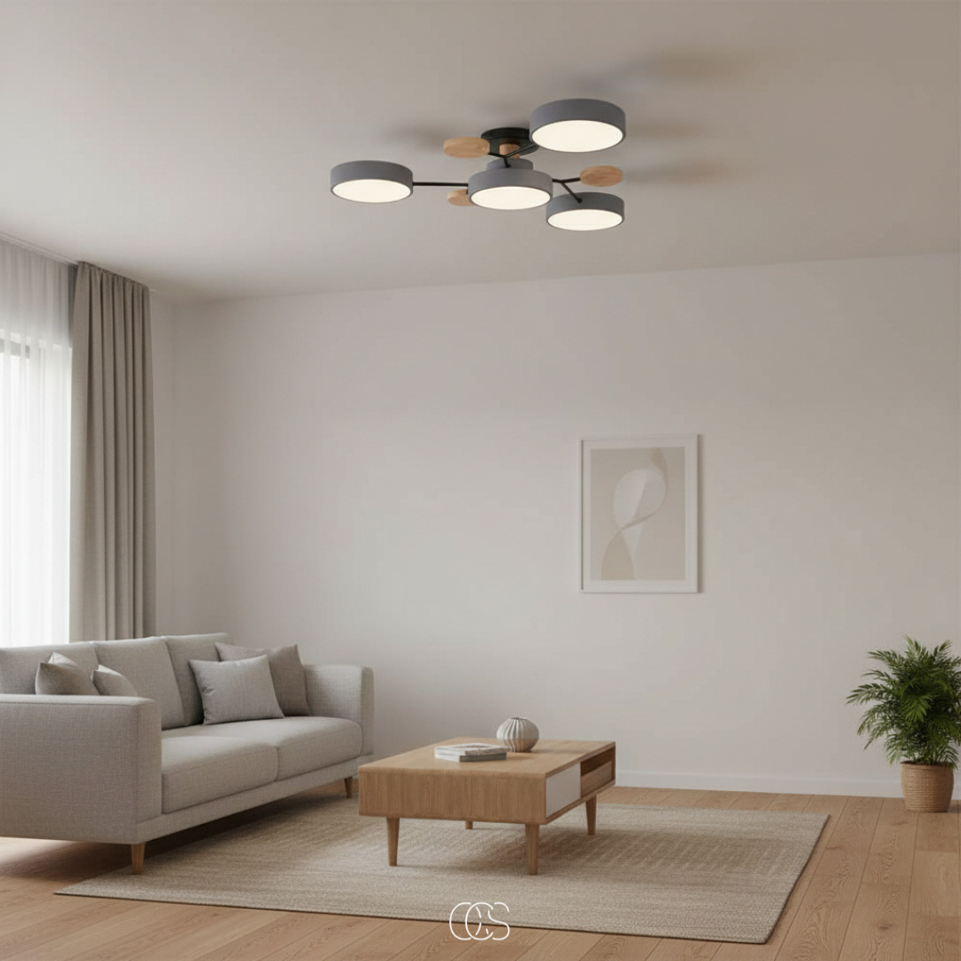 Macaron LED-loftslampe i metal