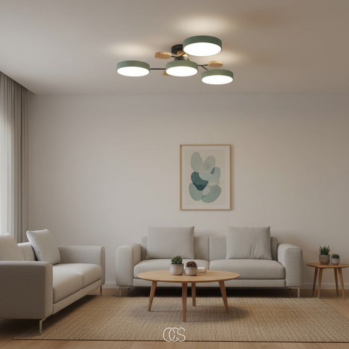 Macaron LED-loftslampe i metal