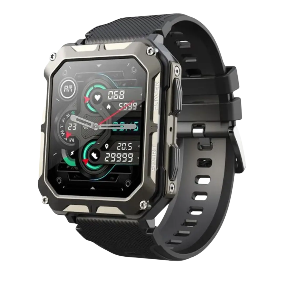 Robust smartwatch med pulsmåler og skridttæller - EnduranceX