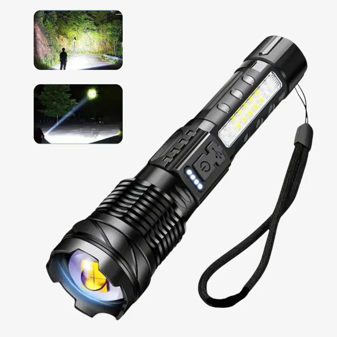 OutdoorHaven Militær Lommelygte – 5000 Lumen Taktisk Lygte