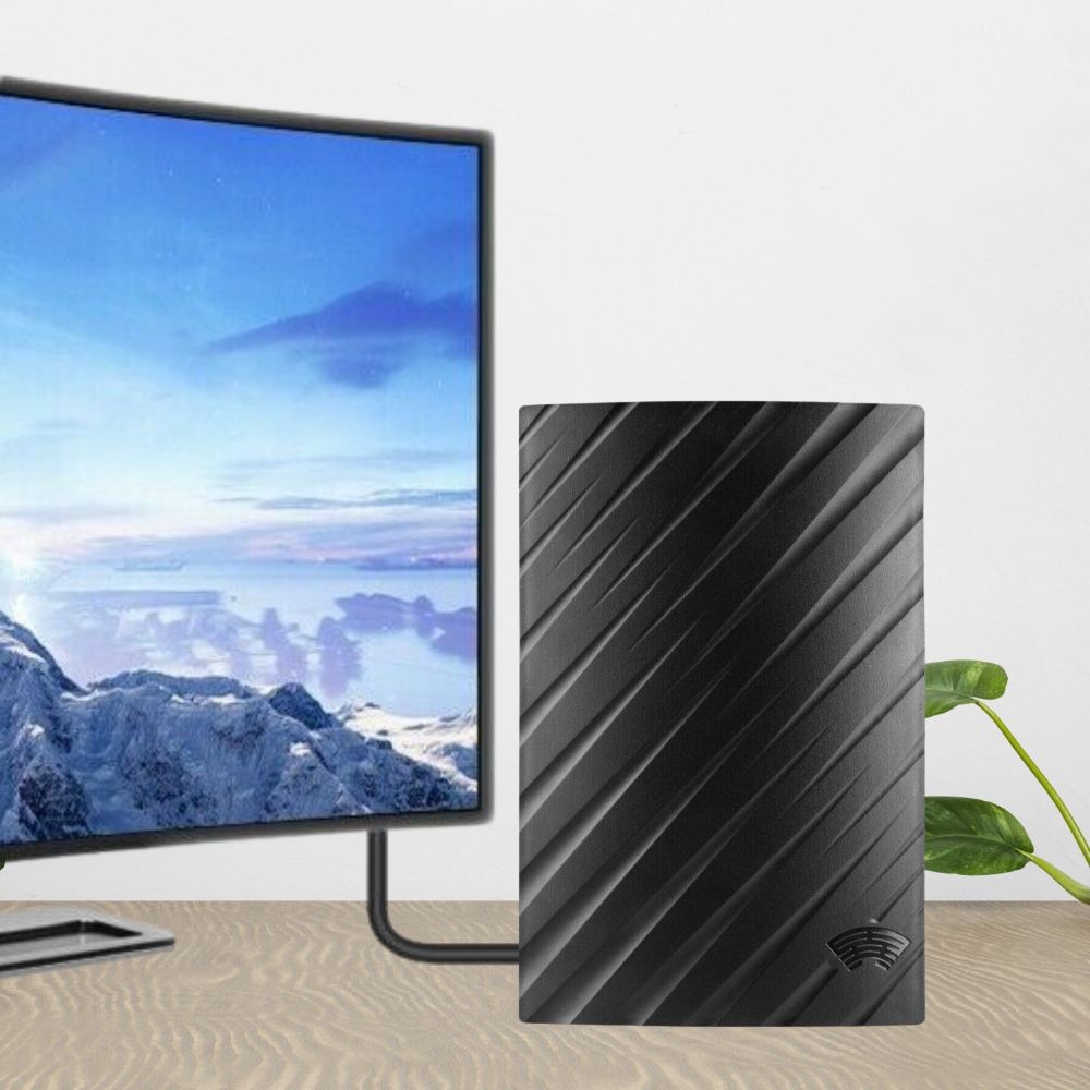 Vidtrækkende indendørs digital HDTV 4K-antenne, 600 miles