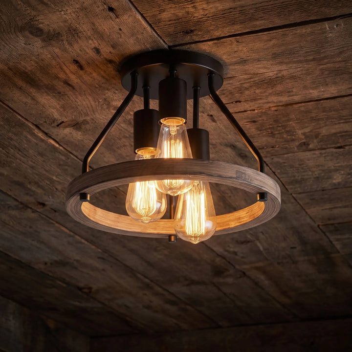 Loftlampe til entréen – industriel landhusstil