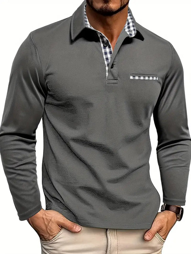 Langærmet poloshirt til herrer | Smart casual med komfortabel pasform