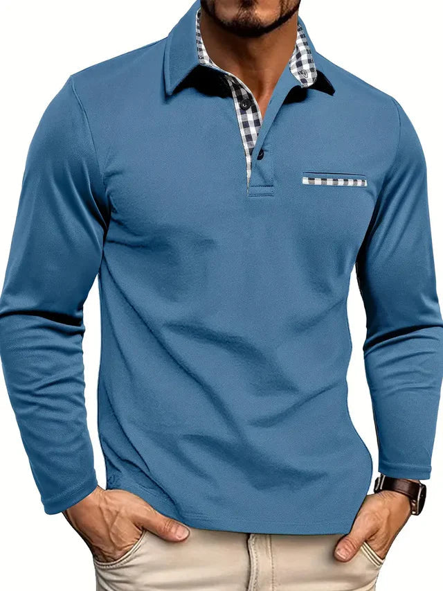 Langærmet poloshirt til herrer | Smart casual med komfortabel pasform
