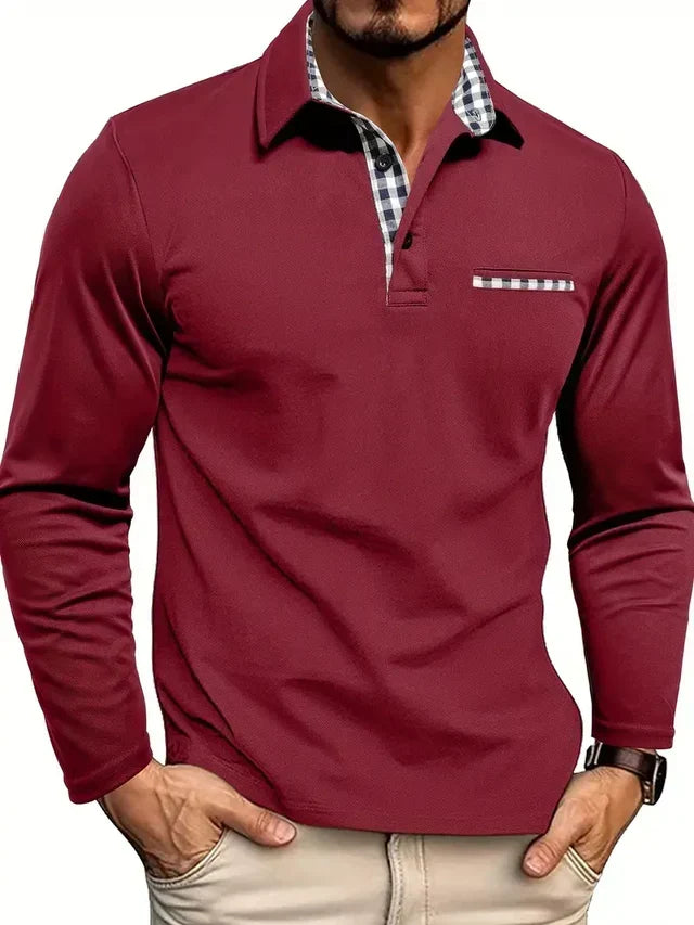 Langærmet poloshirt til herrer | Smart casual med komfortabel pasform