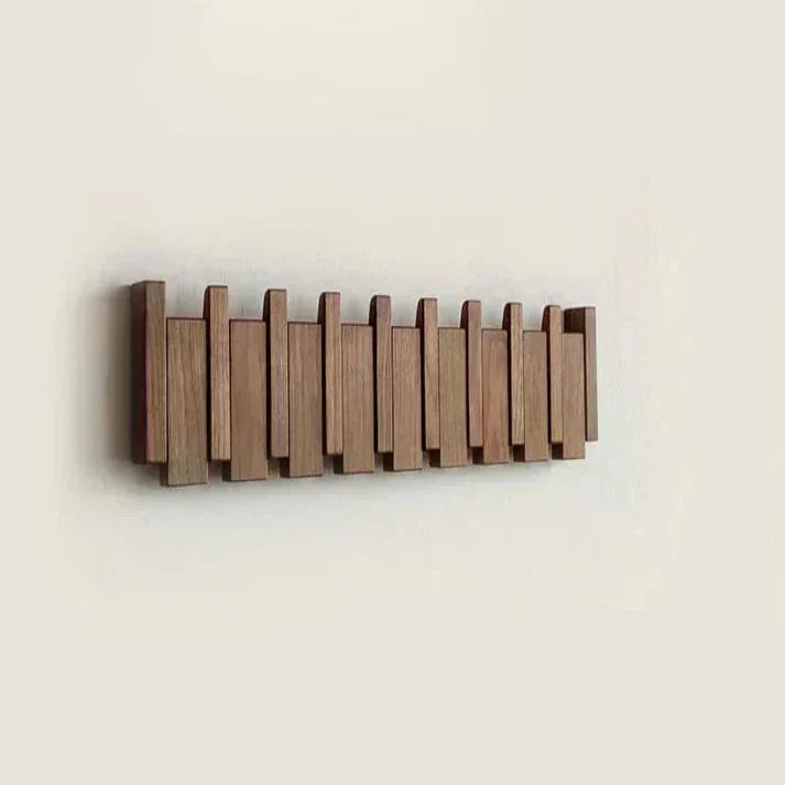 Piano knagerække i massivt træ | Elegante vægknager
