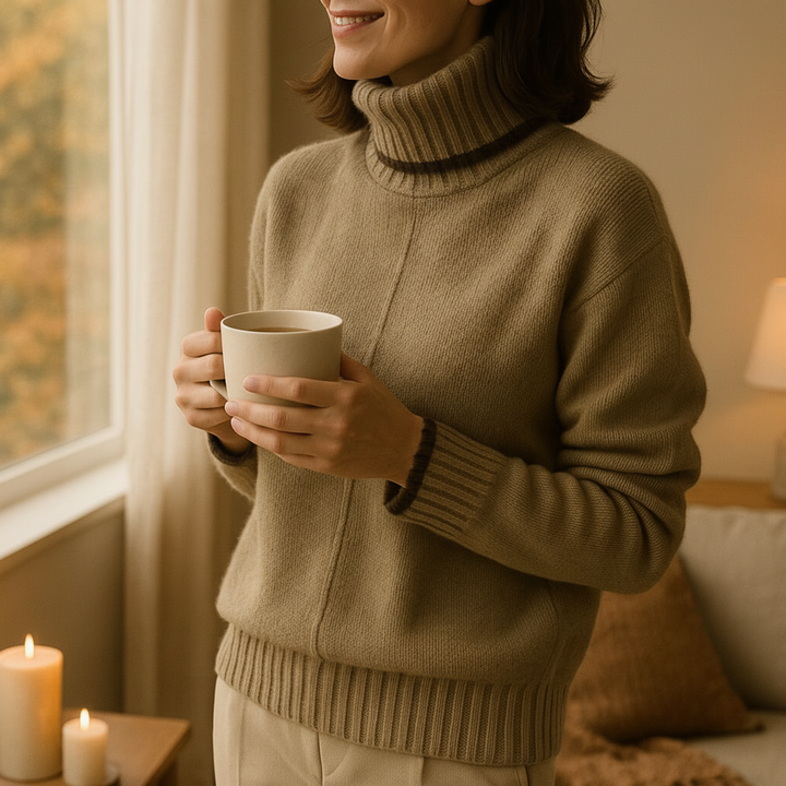 Sweater med høj hals – Alina