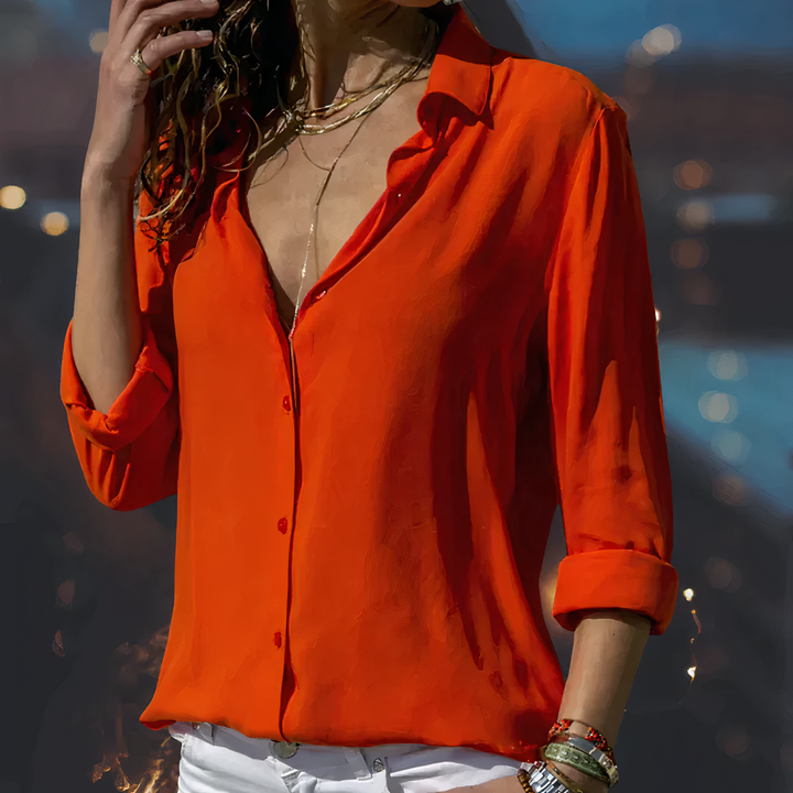 Stilfuld chiffonbluse - Lara