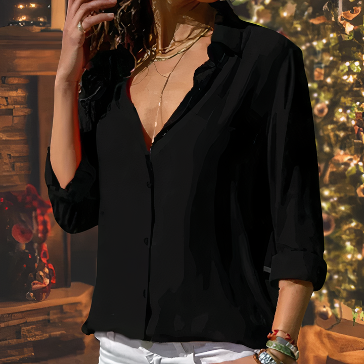 Stilfuld chiffonbluse - Lara