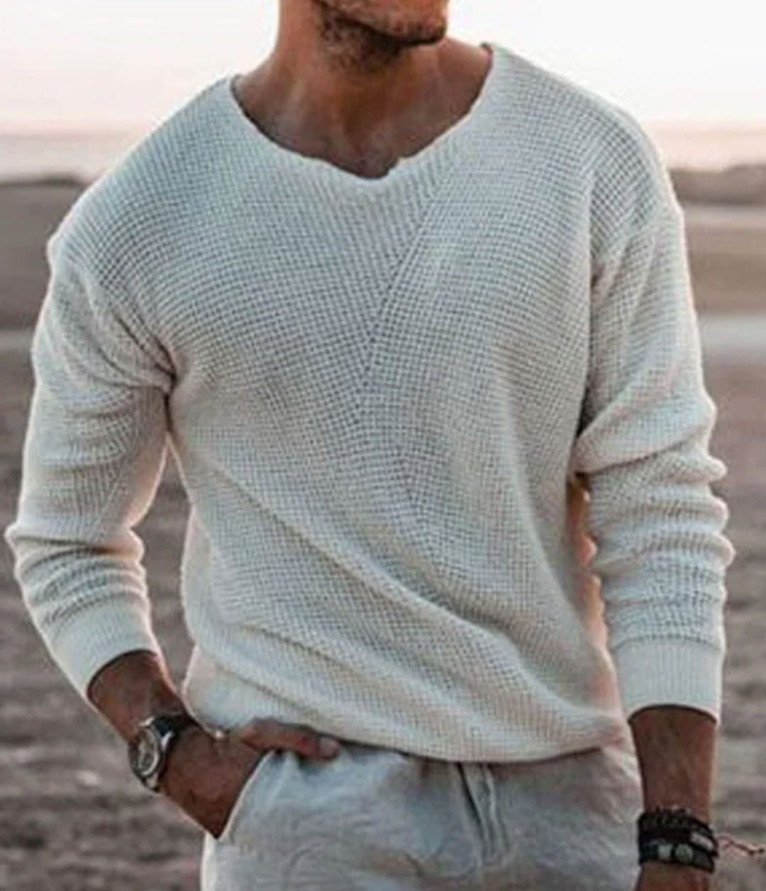 Langærmet sweater i afslappet pasform – Tim