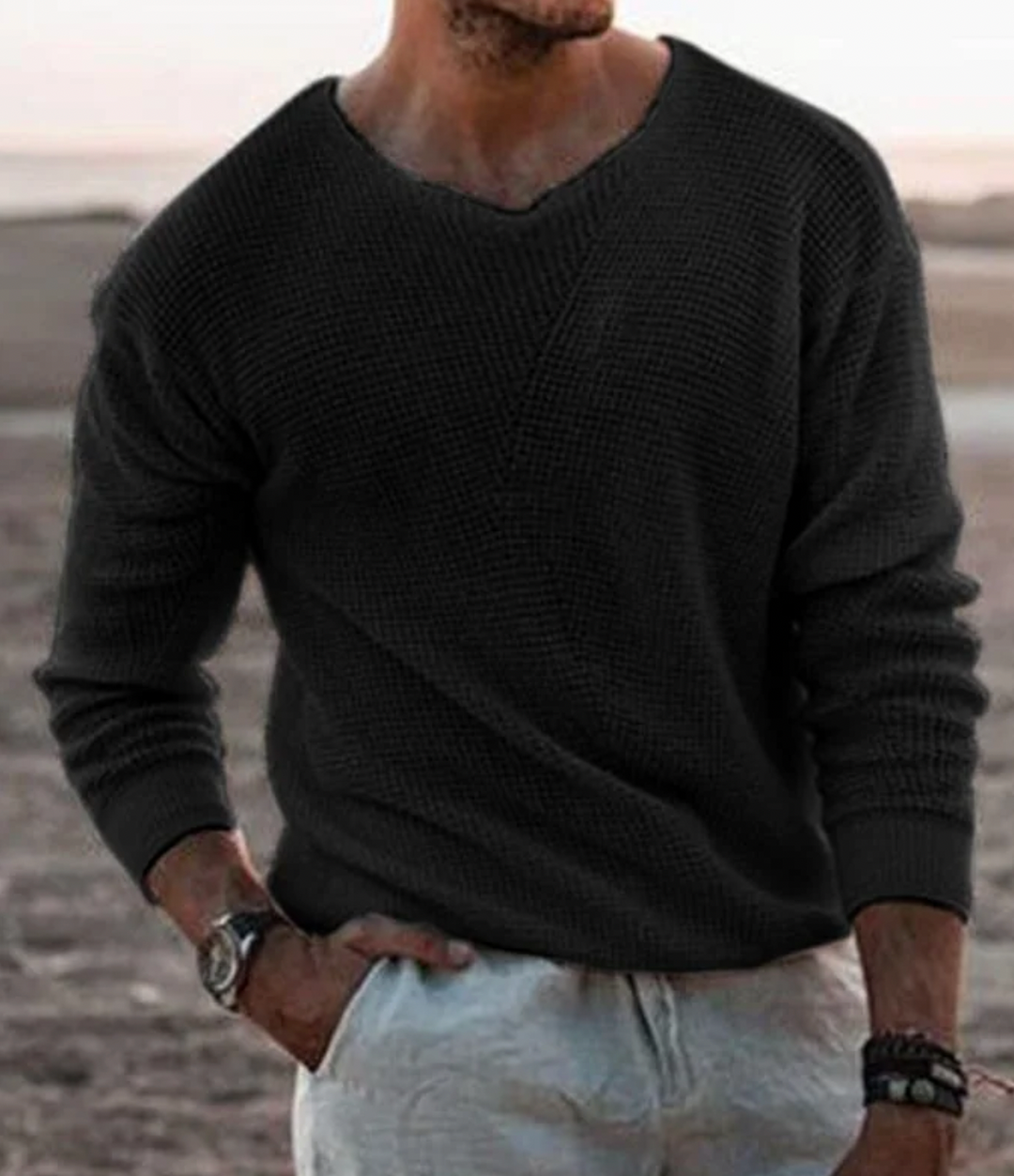 Langærmet sweater i afslappet pasform – Tim