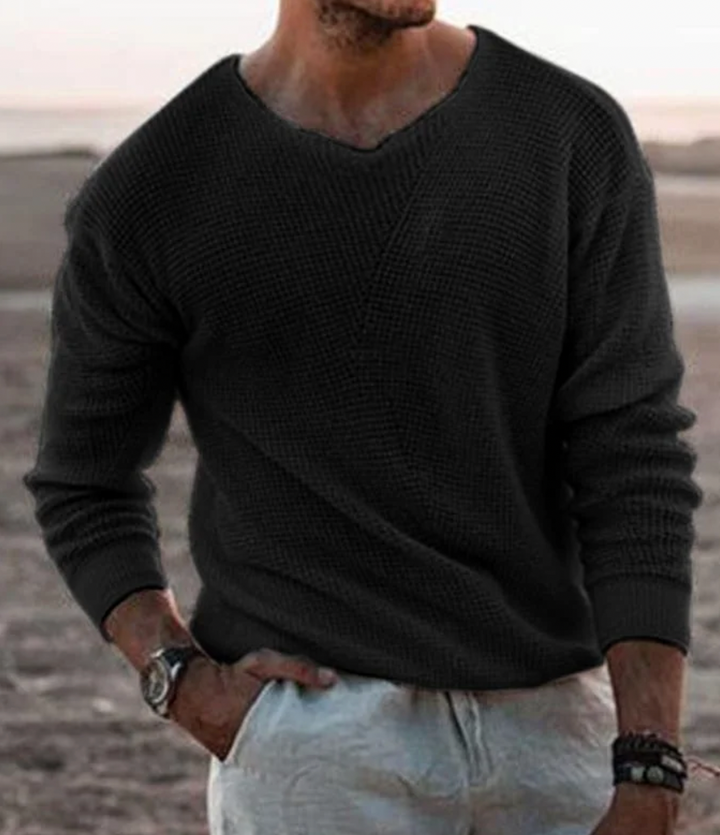 Langærmet sweater i afslappet pasform – Tim