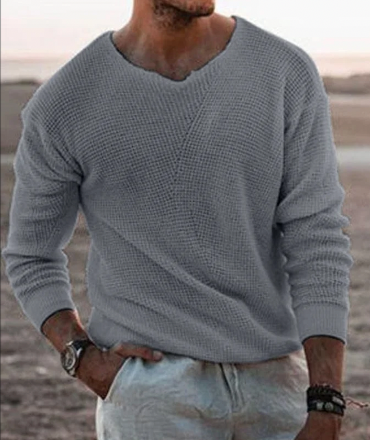 Langærmet sweater i afslappet pasform – Tim