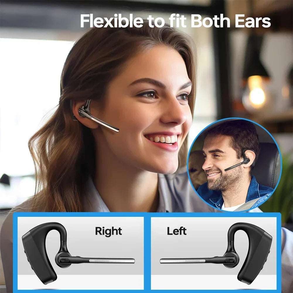 Støjreducerende Bluetooth-headset med dobbelte mikrofoner – Orivo