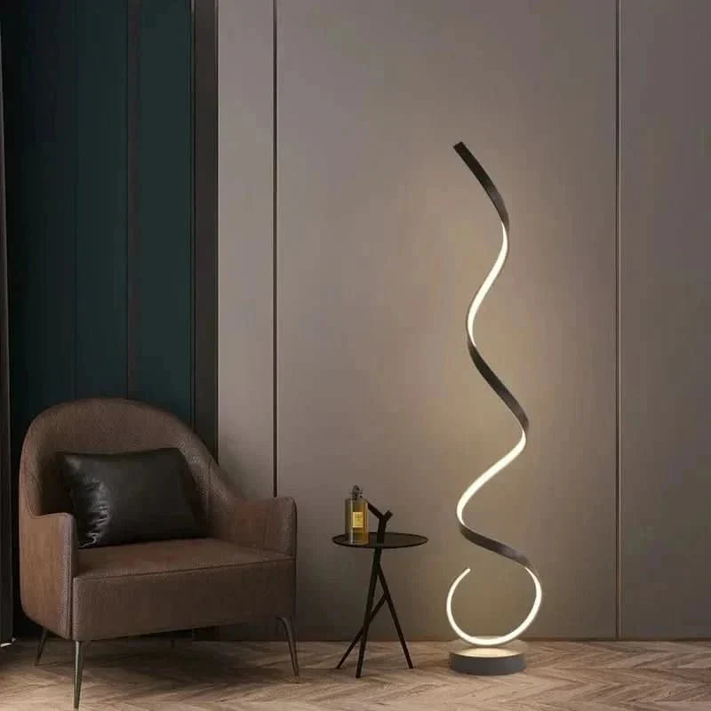 ISTANBUL LED-spiral gulvlampe, energibesparende belysning, elegant design