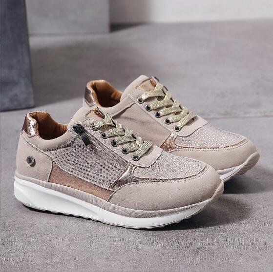 Ortopædiske løbesneakers til kvinder med åndbar overdel og polstret sål