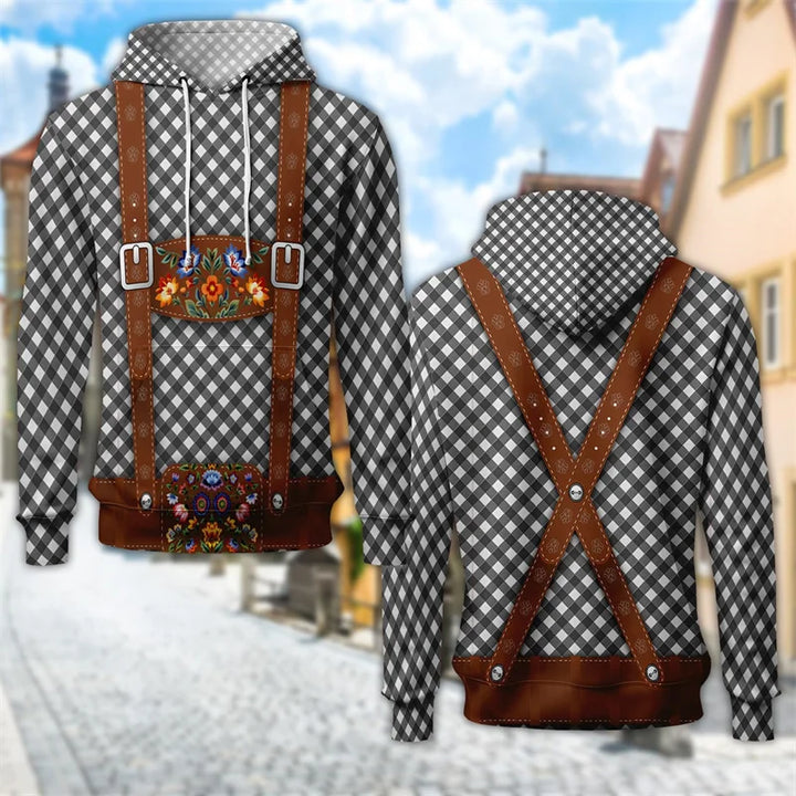 3D-traditionshoodie med ølkrus-print – ProstZeit Oktoberfest 2026