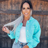 Gretchen - Casual Button-Up Tassels Denim Jacket til Kvinder