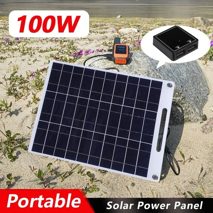 SOLVION Charge 100W Bærbart Solpanel | 5V | Dual USB | Vandtæt | Outdoor & Camping
