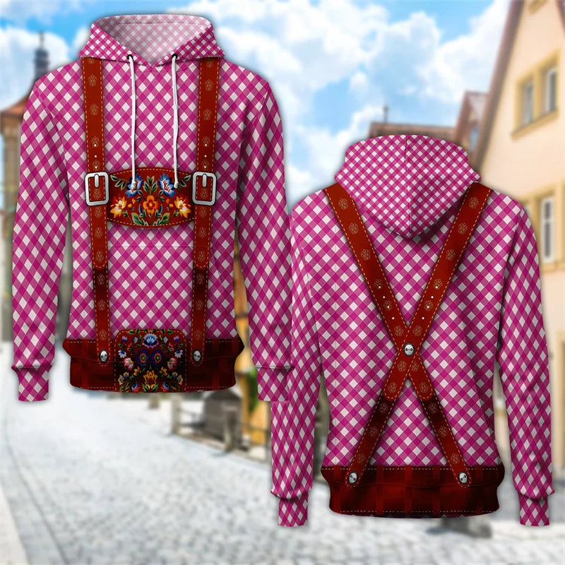 3D-traditionshoodie med ølkrus-print – ProstZeit Oktoberfest 2026