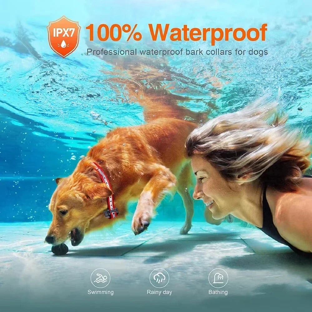 Genopladeligt elektrisk træningshalsbånd til hunde med fjernbetjening og 1000 m rækkevidde – PetControl