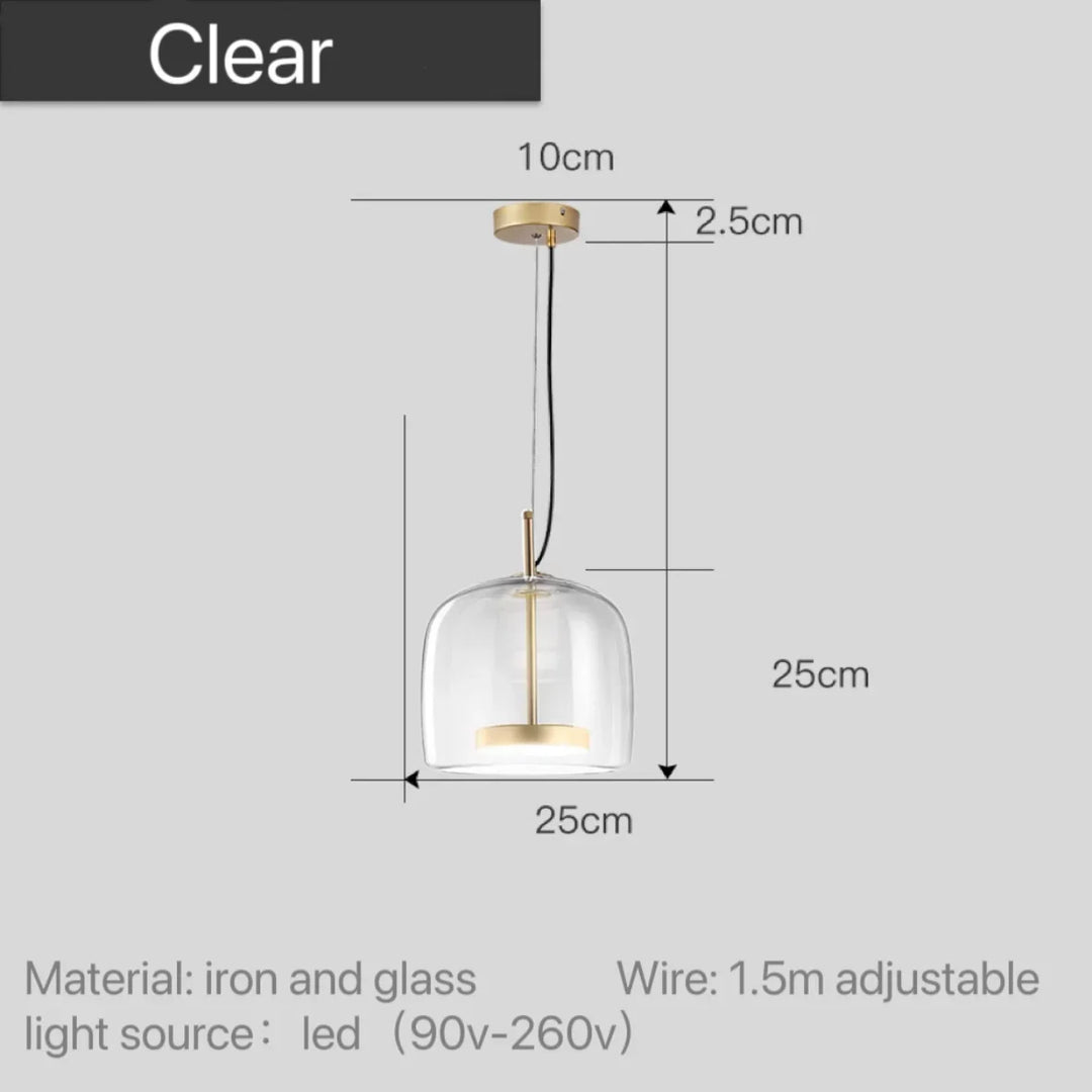 Astrid - Moderne nordisk pendel i glas