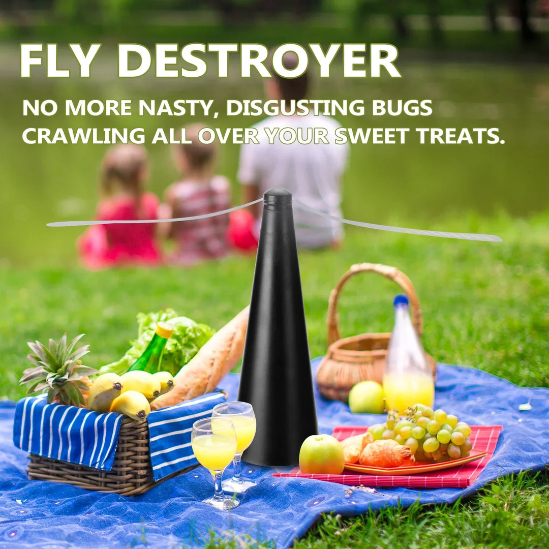 AeroLumen Naturguard fluerepellent bordventilator | Roterende 360° insektbeskyttelses-ventilator | Lydløs & sikker | Til udendørs, camping, picnic