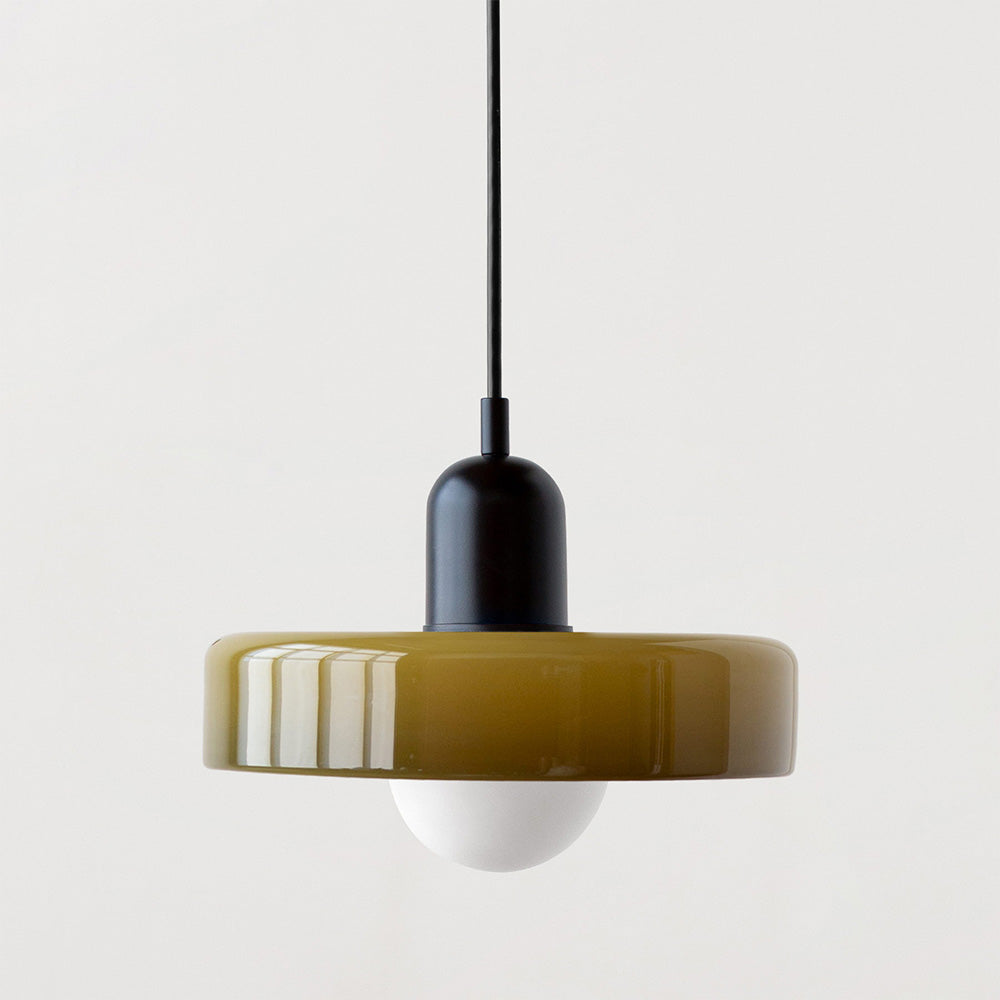 Farverig pendellampe i Bauhaus-stil - StiloGlas