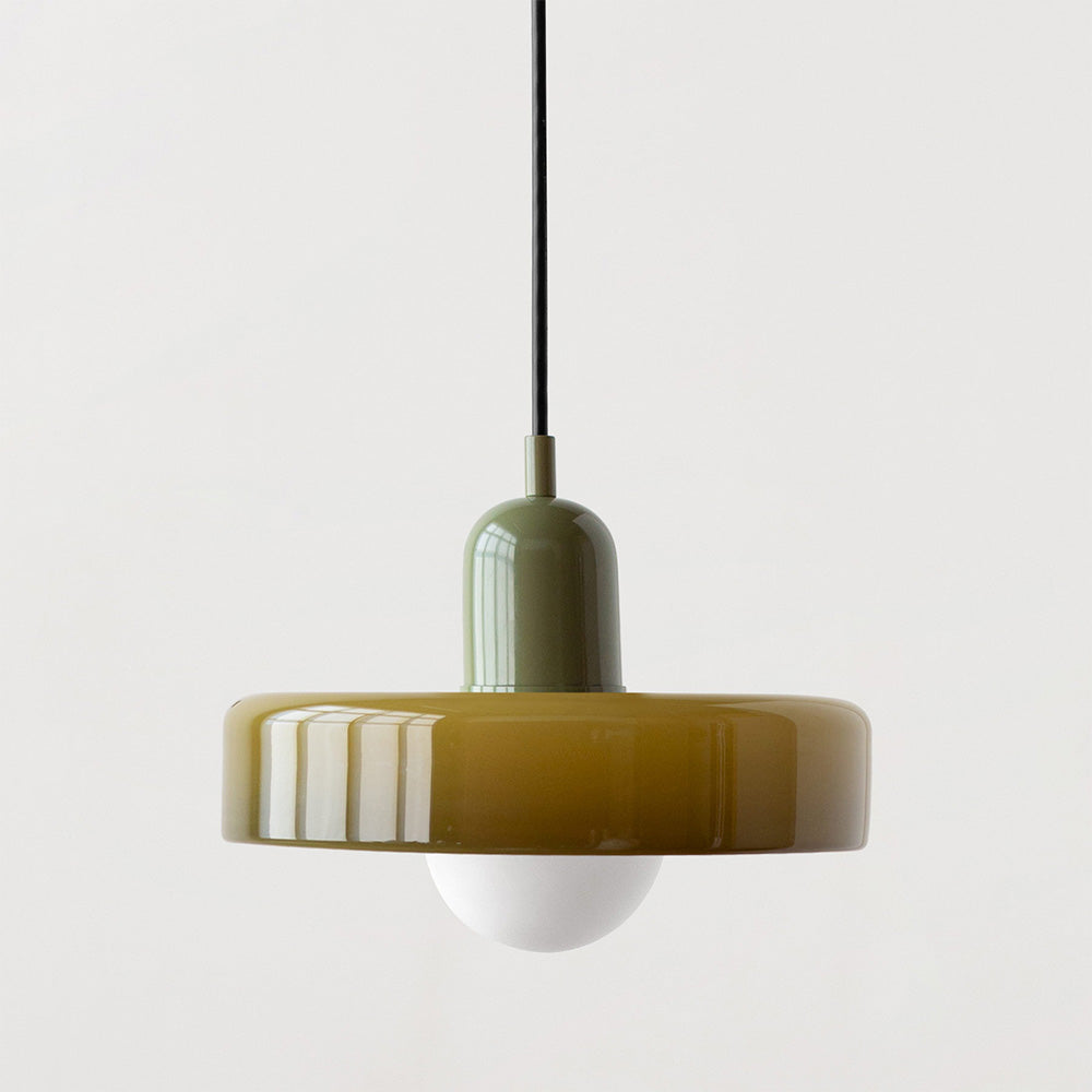 Farverig pendellampe i Bauhaus-stil - StiloGlas