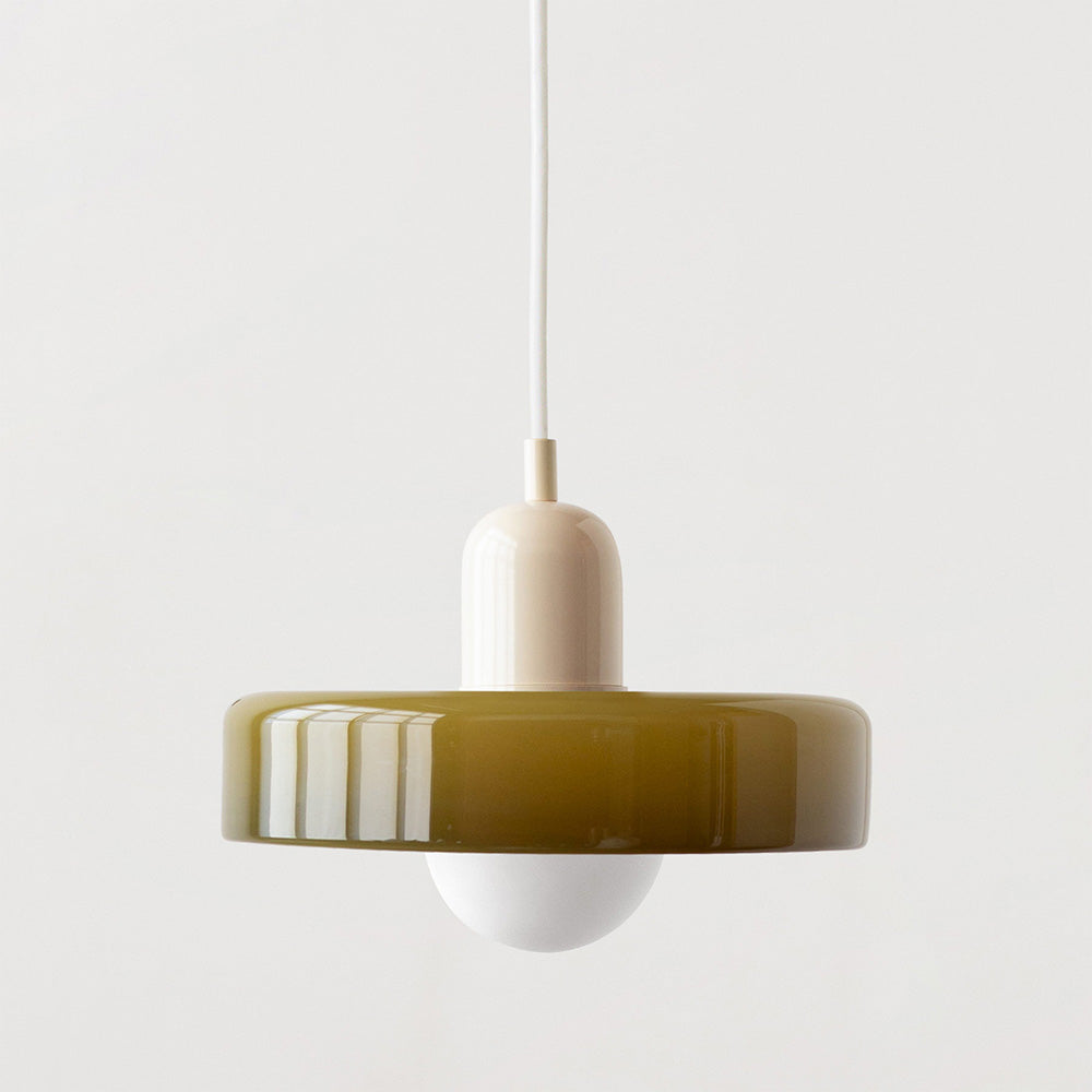 Farverig pendellampe i Bauhaus-stil - StiloGlas