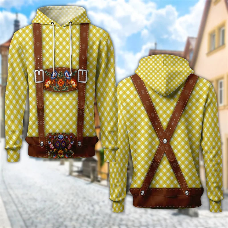 3D-traditionshoodie med ølkrus-print – ProstZeit Oktoberfest 2026