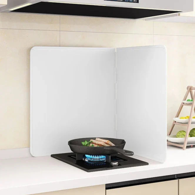 Foldbar stænkskærm i rustfrit stål, 2-delt – CookShield