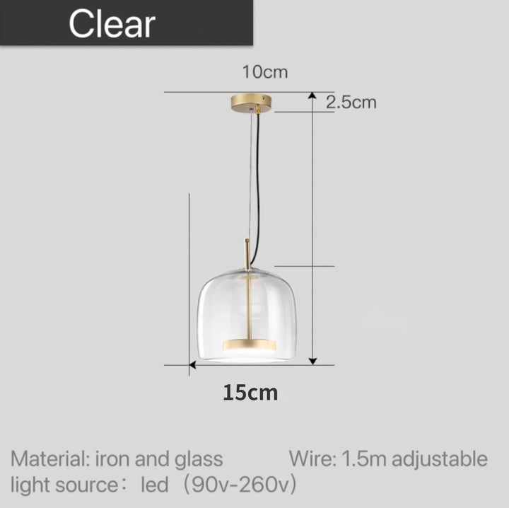 Astrid - Moderne nordisk pendel i glas