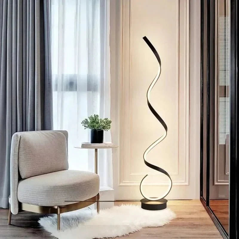 ISTANBUL LED-spiral gulvlampe, energibesparende belysning, elegant design