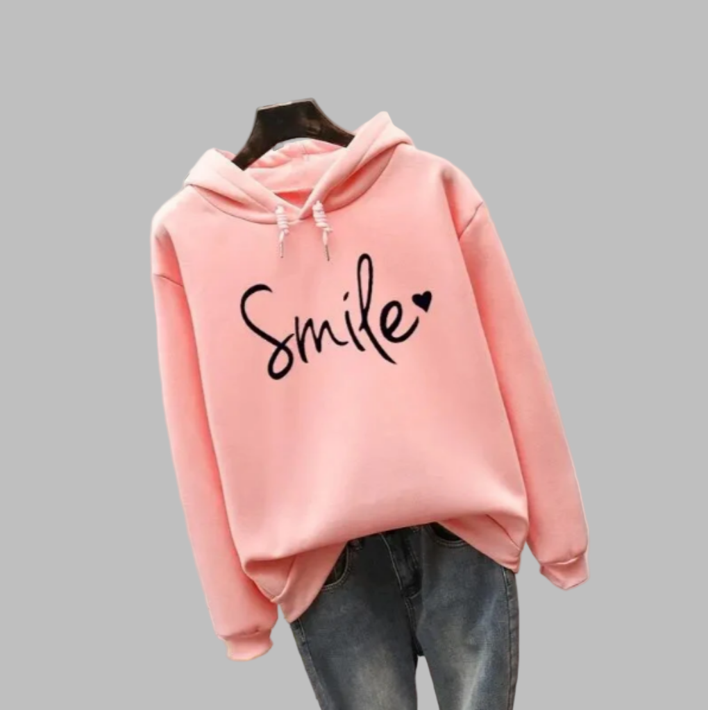 Smile-hoodie til kvinder