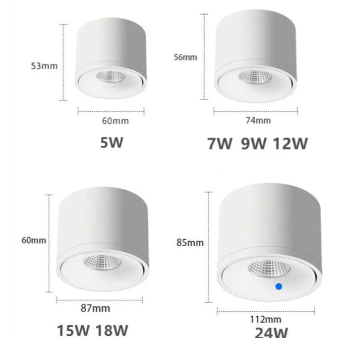 Loftmonteret retningsbestemt spot – drejelig moderne lampe