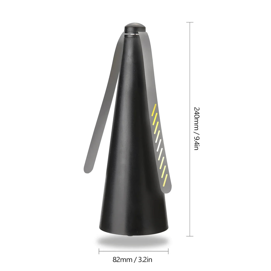 AeroLumen Naturguard fluerepellent bordventilator | Roterende 360° insektbeskyttelses-ventilator | Lydløs & sikker | Til udendørs, camping, picnic