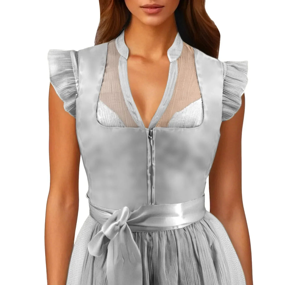Dirndl-bluse med volantærmer – Leni Oktoberfest 2026