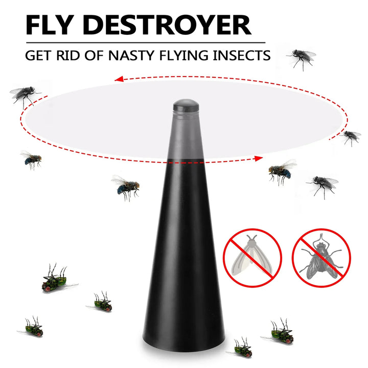 AeroLumen Naturguard fluerepellent bordventilator | Roterende 360° insektbeskyttelses-ventilator | Lydløs & sikker | Til udendørs, camping, picnic
