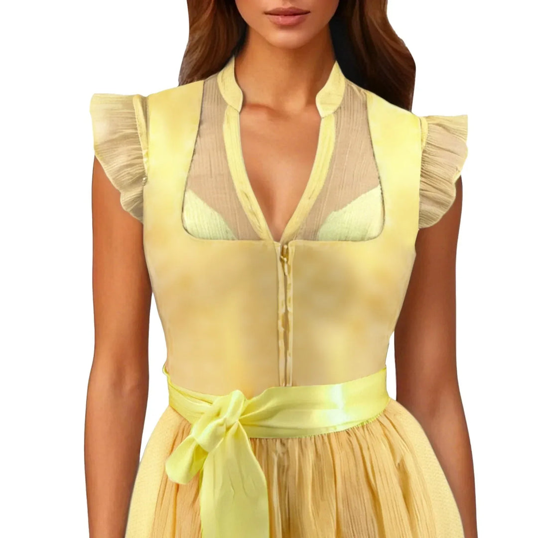Dirndl-bluse med volantærmer – Leni Oktoberfest 2026