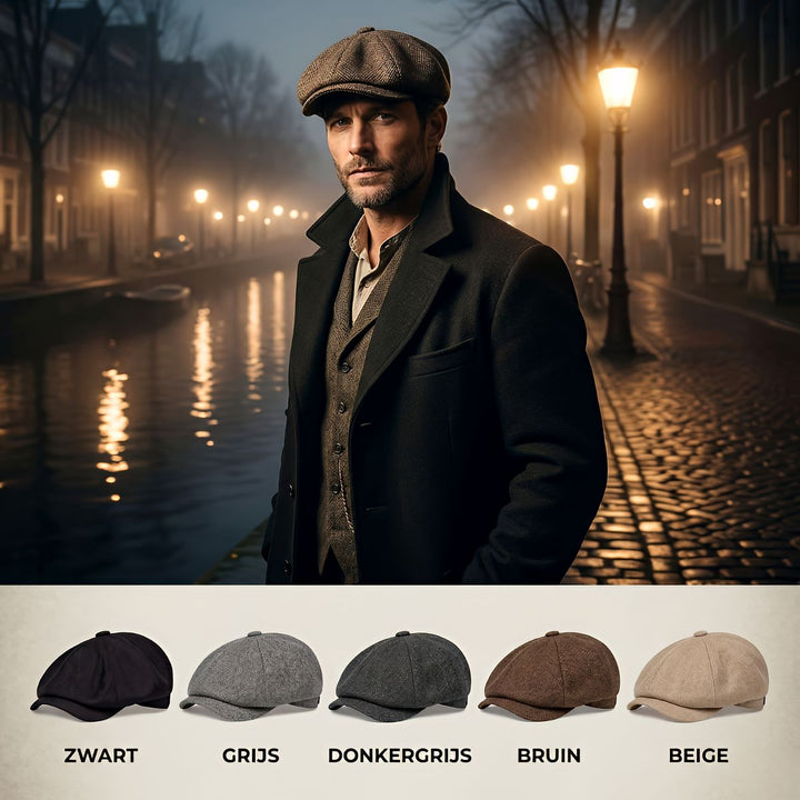 Vintage sixpence – klassisk newsboy-kasket i retrostil