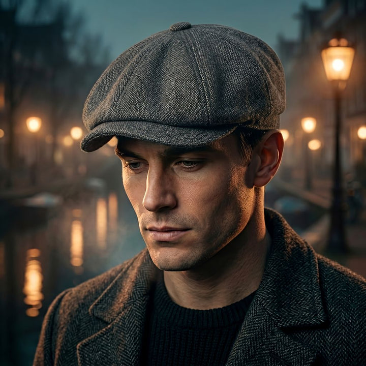 Vintage sixpence – klassisk newsboy-kasket i retrostil